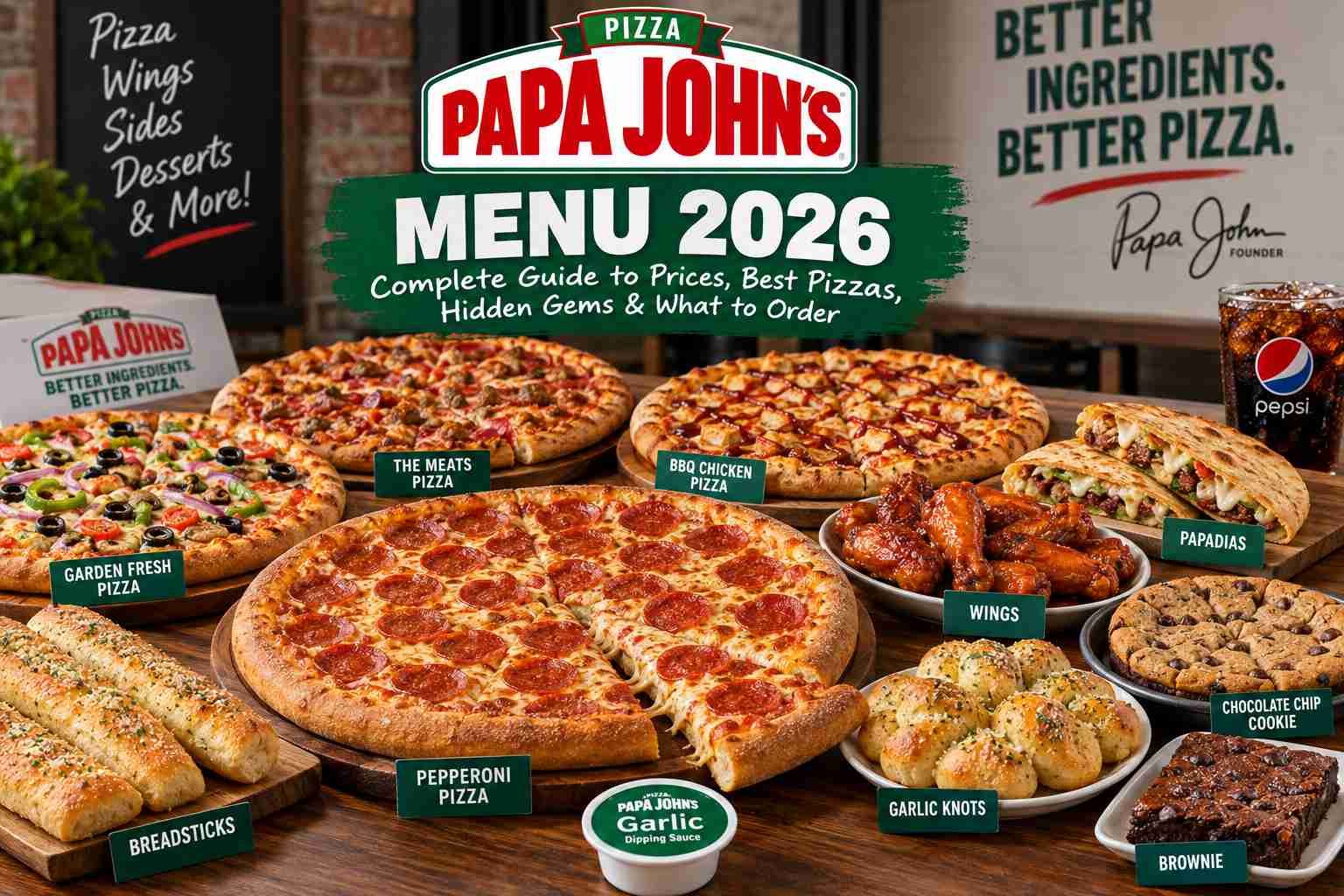 Papa Johns Menu
